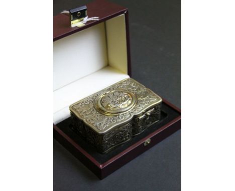 20th century German silver gilt singing bird automaton music box attributed to Karl Griesbaum, the case decorated with birds,