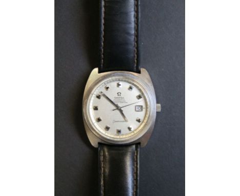 Vintage Gents Stainless Steel Omega Seamaster Chronometer with sweep seconds hand and date box at the three position