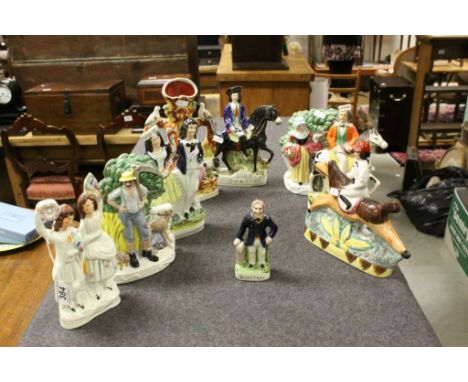 Collection of vintage Staffordshire &amp; Staffordshire style figures