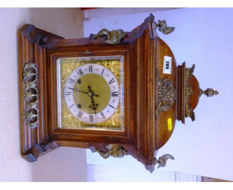 R M SCHNEKENBURGER MANTLE CLOCK – ENGRAVED WITH ROSE AND 7572 2 H: APPROX 16.75” L: 12” D: 7.5”
