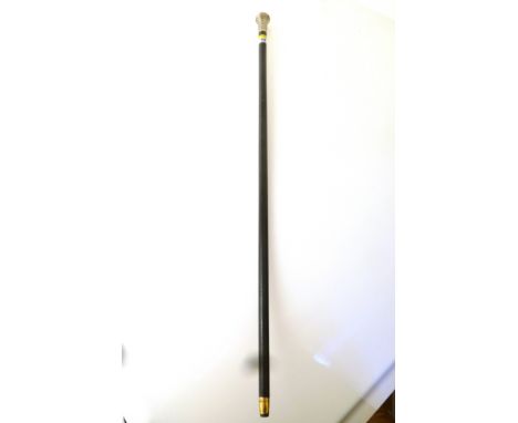 SILVER TOP WALKING STICK L: APPROX 36”