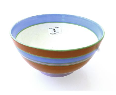 CLARICE CLIFF BOWL – ‘WILKINSON LTD ENGLAND 1942’ H: 4” D: 7.5”