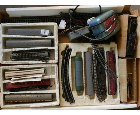 A collection of Hornby Model Railway items to include: D6100 Locomotive &amp; Carriages, signals and railway stock.