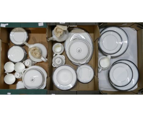 A very large collection of Royal Doulton Sarabande patterned dinner and tea ware to include: tea and coffee pots, cups and sa