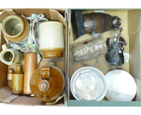 A mixed collection of items to include Bulmer Cider Advertising item: Ceramic ice bucket, stone ware pots and jugs etc (2 tra