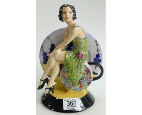 Kevin Francis / Peggy Davies Figure Young Clarice Cliff ' Renaissance': Original artist colourway by Victoria Bourne.