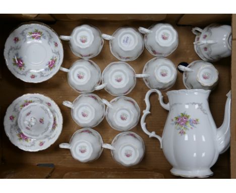 A collection of Royal Albert Tranquility part tea set: With additional cups (1 tray).