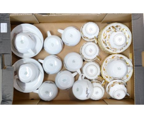 A collection of Royal Chelsea and Bavarian China Cups and saucers: