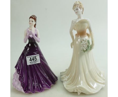 Coalport Lady Figures: Thinking of You and similar seconds item(2)