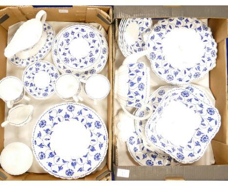 A large collection of ungilded Spode seconds dinnerware to include: Tea set, teapot, tureen, dinner plates, open vegetable bo