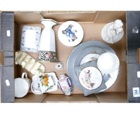 A mixed collection Wedgwood of items to include: Ralph Lauren items, Clio patterned vase, commemorative cups and  Spode Templ