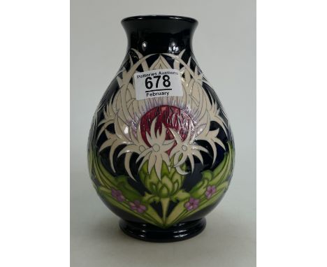 Moorcroft Origin Vase: Moorcroft Origin Vase. Limited edition 32/40 and signed by designer Rachel Bishop. Height 18cm, first 