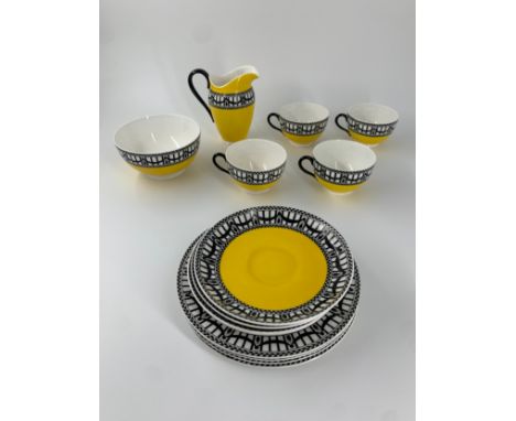 A part tea service, early 20th century Royal Worcester to include four plates, cups and saucers. H.13cm (largest) 