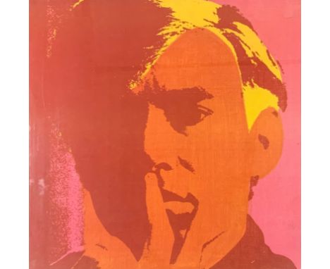 Andy Warhol self portrait, offset lithograph print, stamped: Authorised by the Andy Warhol Foundation for the Visual Arts. Fr