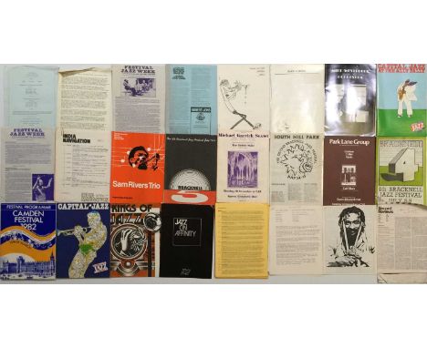 A collection of programmes, magazines and Jazz ephemera originally from the collection of noted Jazz scholar and expert Barry