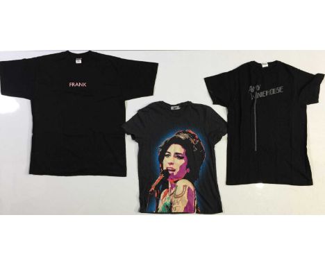Four Amy Winehouse t-shirts to inc: 'Goodbye Rock n Roll' print (Hanes label, L), Amy Winehouse logo (Bay Island label, M), T