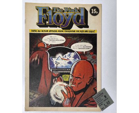 Pink Floyd memorabilia to include: 1974 Winter Tour comic programme in very clean condition and original and rarely seen tick