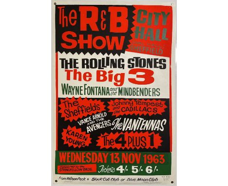 A signed limited edition (150/200) reproduction poster c 2007 of a Colin Duffield poster for The Rolling Stones, Wayne Fontan