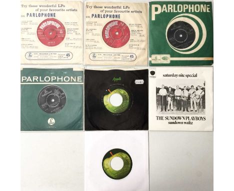 THE BEATLES/ THE SUNDOWN PLAYBOYS - 7" PACK. A fine selection of 7 x 7" singles by The Beatles and Apple Records group The Su