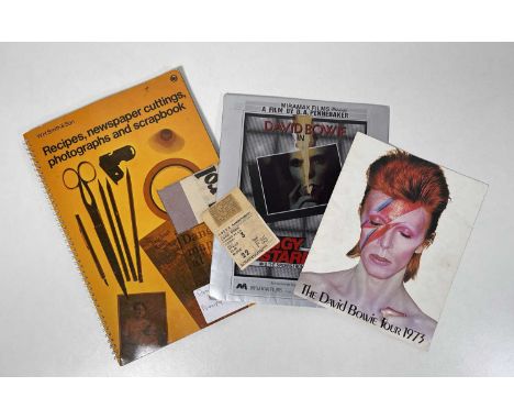 Collection of Bowie ephemera relating to the 'end of Ziggy' era 1973 to include: original ticket stub for the 'final Ziggy co