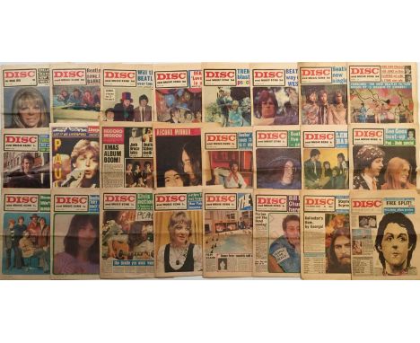 21 issues of Disc magazine most c 1966 and in good condition, 19 other titles c 60s-80s inc Record Mirror, Top Pops, Record R