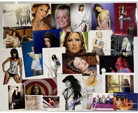 25 glossy photo prints, most high quality privately printed examples (approx 8x10"s) all signed and to inc; Mel C, Dannii Min