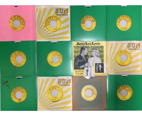 SUN RECORDS - 7" COLLECTION (OGs/ REISSUES). A fine selection of 34 x 7" singles released on the legendary Sun Records, mostl