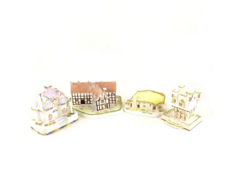 A collection of Coalport cottages, to include Watchdog Corner, with limited edition certificate, 231/500, Summer House, with 