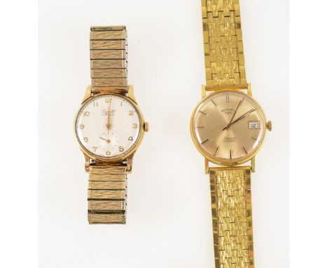 Everite, Rotary - a gentleman's Everite Embassy wrist watch with circular cream arabic dial with subsidiary seconds dial in a