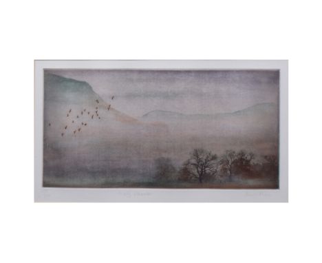 Paul Rogers, Misty Ullswater, limited edition etching, signed, titled, and numbered in pencil 132/350, 19.5cm x 37.5cm.