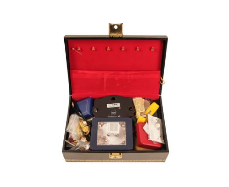 A quantity of costume jewellery - within a rectangular jewellery casket.