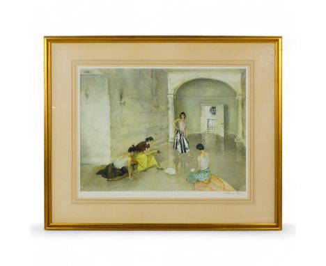 William Russell FLINT (British 1880-1969)  Los Cientos Lithograph in colours  Signed lower right in pencil, with publisher's 