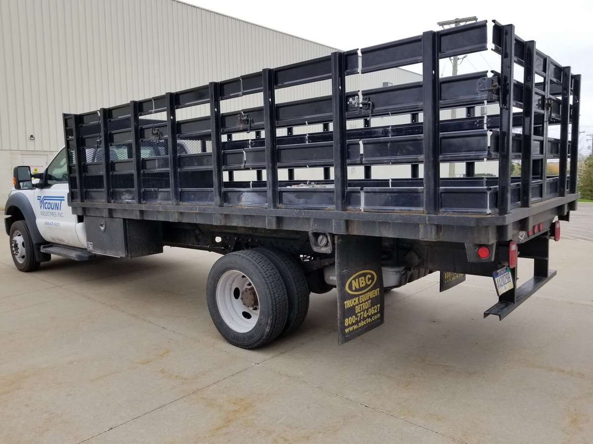 2016 Ford F550XL Super Duty Stake Bed Truck. 8' x 16" Parkhurst Bed