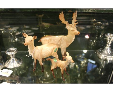 Beswick stag, doe and fawn