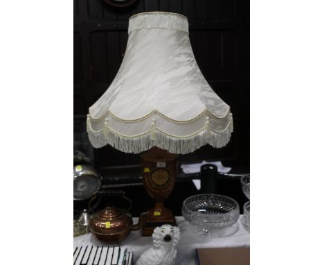Large decorative table lamp and shade, height 89 cm