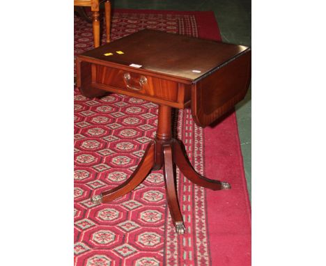 Regency style drop leaf or sofa table with downswept legs