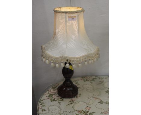 Table lamp and shade, height 43 cm