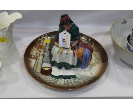 Royal Doulton figurine - Silks &amp; Ribbons and Royal Doulton plate The Balloon Seller