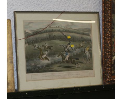 19th century print of Cheltenham Annual Grand Steeplechase 