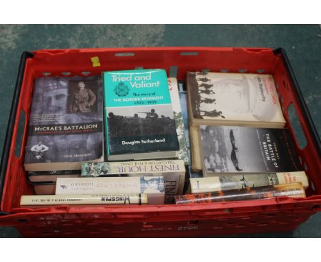 Box of mostly military books relating to First and Second World War