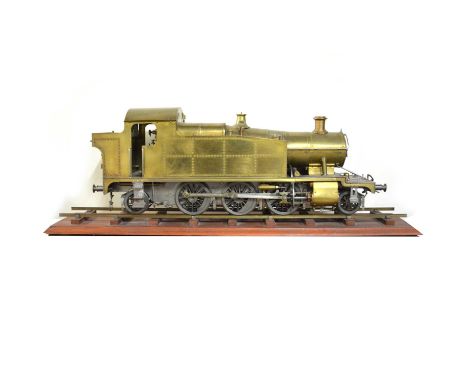 A well-made scratch built 3½ gauge live steam locomotive, 2-6-2 Prairie type tank engine, brass body, 71cm length.