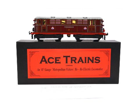 Ace Trains O gauge model railway locomotive, 'Metropolitan Vickers' Bo-Bo, 'Sarah Siddons' no.12, maroon body, 3-rail/2-rail,