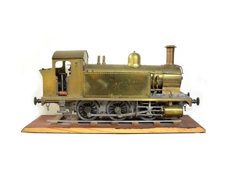 A well-made scratch built 3½ gauge live steam locomotive, 0-6-0 tank engine, brass body, 54cm length.