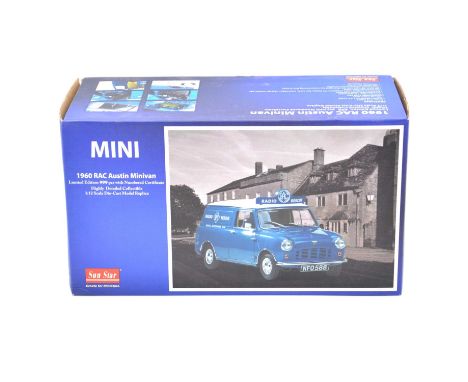 Sun Star model Mini 1960 RAC Austin Minivan, 1:12 scale, limited edition, boxed.