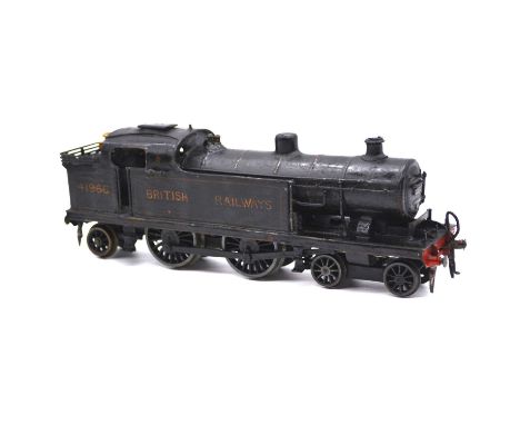 O gauge model railway clock-work locomotive, British Railway 4-4-2, no.41966, black body, maker unknown. 