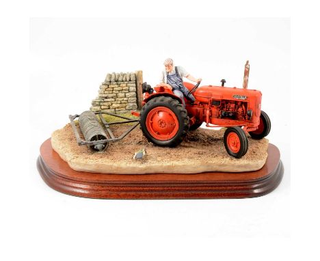 Border Fine Arts sculpture, 'Turning With Care' Nuffield tractor, by R.J.Ayres, limited edition 861/1750, 34cm width, with ce