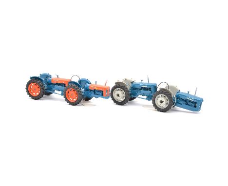 Custom made white-metal models likely by Scaledown, two Fordson Doe triple D tractor models, 1:32 scale, unboxed.Qty: 2