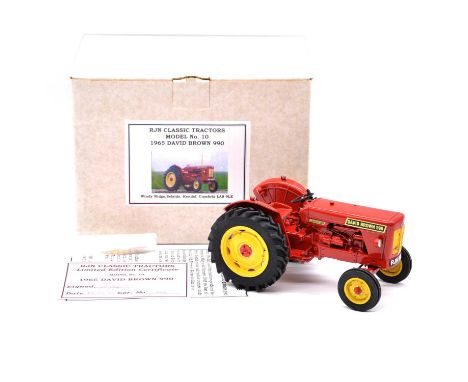 RJN Classic Tractors model 1965 David Brown 990 tractor, no.10, 1:16 scale, limited edition no.146, with certificate, boxed.