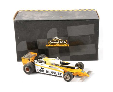 Exoto 1:18 scale model, Renault RE-20 Turbo, Elf no.16, boxed.Condition report:The model is dusty in all the corners. One win