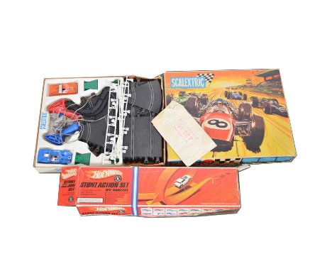 Scalextric slot-car racing set 31, with Javelin and Electra models, boxed; along with a Mattel Hotwheels Stunt Action set, bo